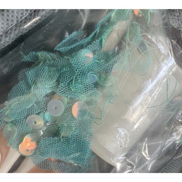 Primavera Sequin Aqua Green dress Prom Full Length size 2 maxi evening gown - Picture 11 of 11